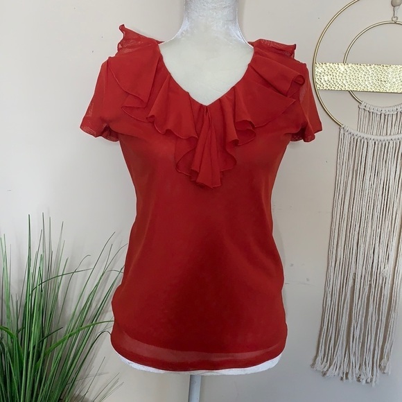Lauren Ralph Lauren Tops - lauren ralph lauren • ruffle mesh blouse